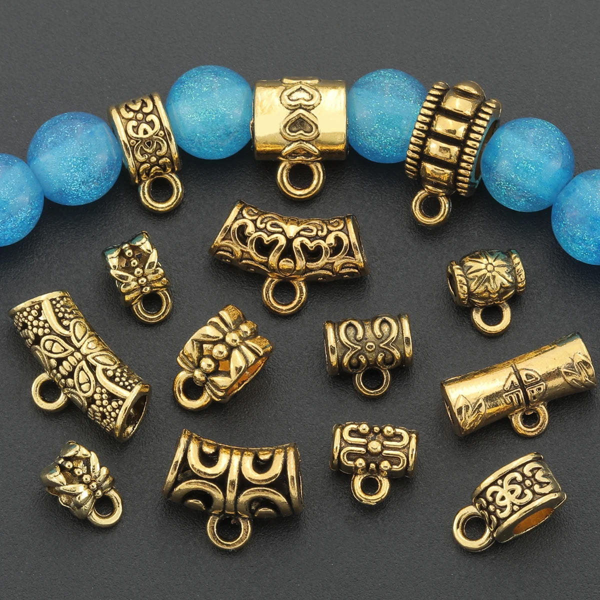 50 قطعة من الخرز المثلث الشكل  - مراجعة Jewelry Making Using Beads وسعره