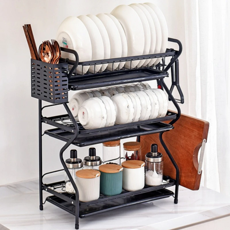 

Stable Kitchen Drain Bowl Holder Tableware Water Filter Shelf Household Plates Dish Cutlery Storage Box