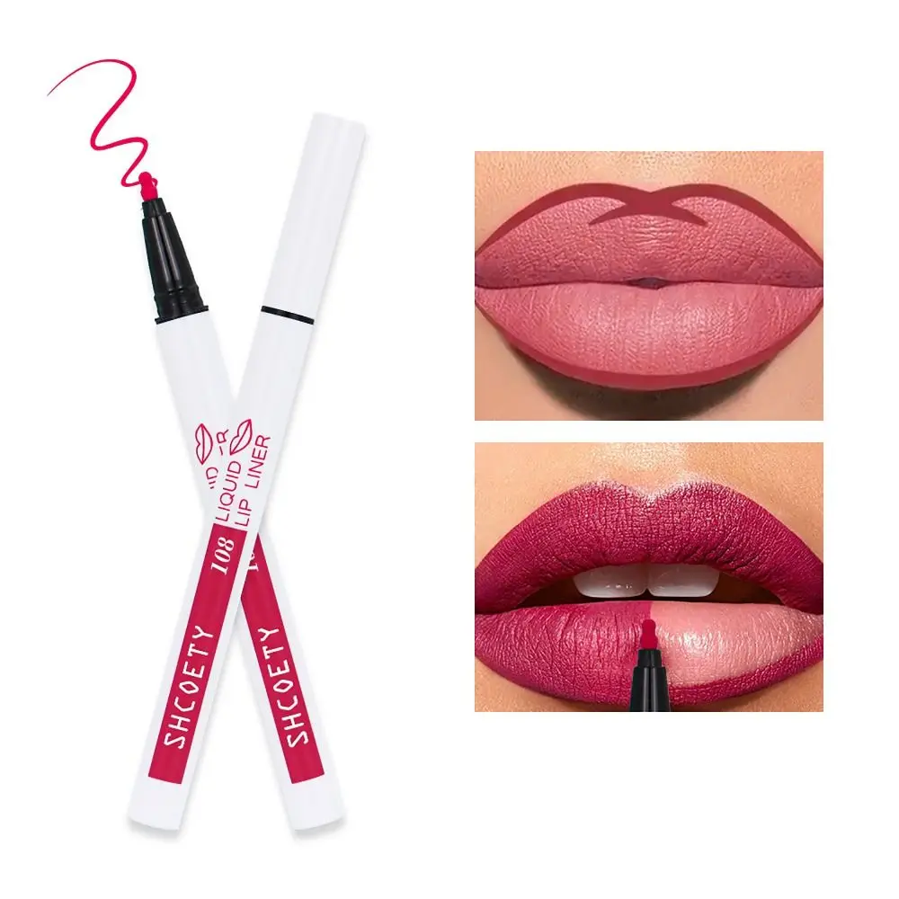 Long Lasting Lip Stain Marker Smudge Proof Quick Drying Natural Lipstick Pen Makeup Tool Matte Nude Lip Tint Pen Women Beauty