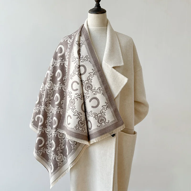 2024 Luxus Kaschmir Schal Frauen Winter Schal Warme Halstuch Paisley Druck Dicke Decke Poncho Bufanda Echarpe Bandana Dame – Detail 3