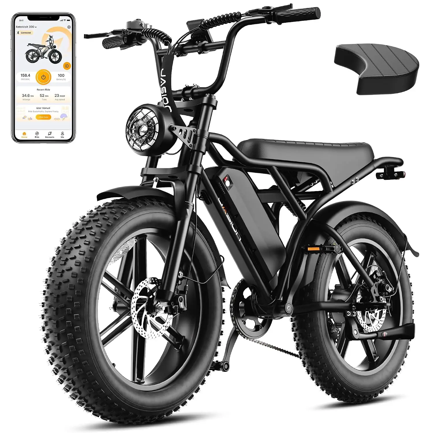 2000W Peak Fat Tire Electric Bike 70 Mile Range Mountain Beach Snow, Customized
