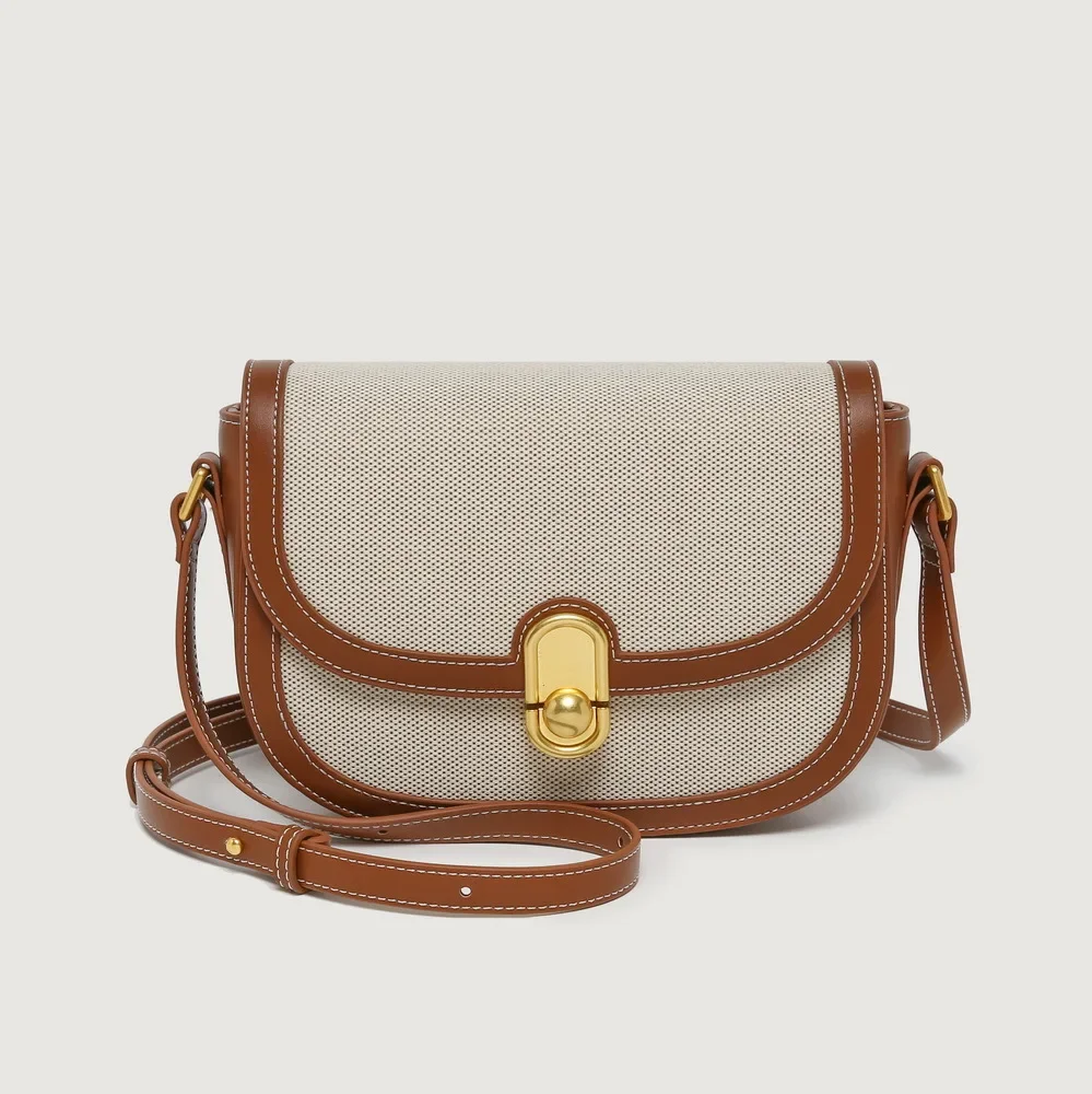 ZR DIARY Soft Leather Vintage Saddle Bag Women Metal Buckle Versatile Underarm Bag Casual Crossbody Ladies Bag L200