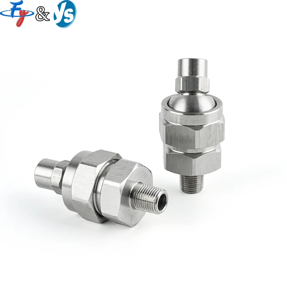 155 Series Adjustable Ball Nozzle Stainless Steel 360° Rotating Linear Spray Nozzle for Industrial Cleaning Washing