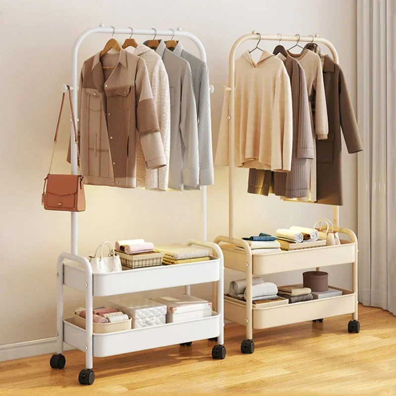 

Clothes Hat Rack Floor Hanger Portable Home Bedroom Storage Hanger Indoor Simple Storage Coat Rack Clothes Drying Pole Shelves