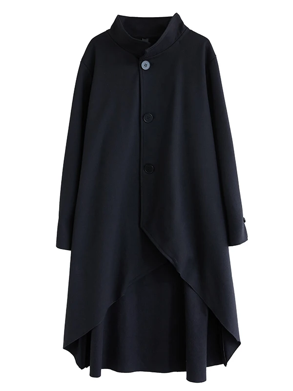 Casual Sle Damen Langer Mantel Herbst Winter Woolen Jaet Loose Fit Mittellange Koreanische Version Faionable Oberbekleidung