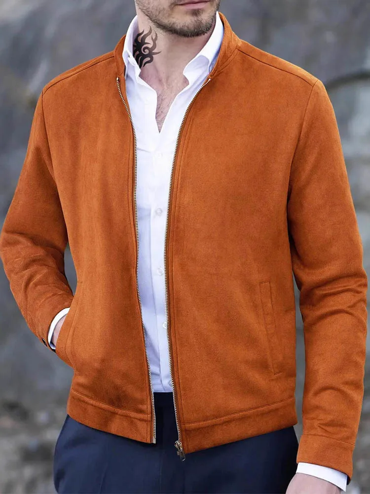 

Autumn Winter Men's Zipper Long Sleeve Golf Jacket Casual Sport Bomber Stand Collar Cardigan Jackets Coats