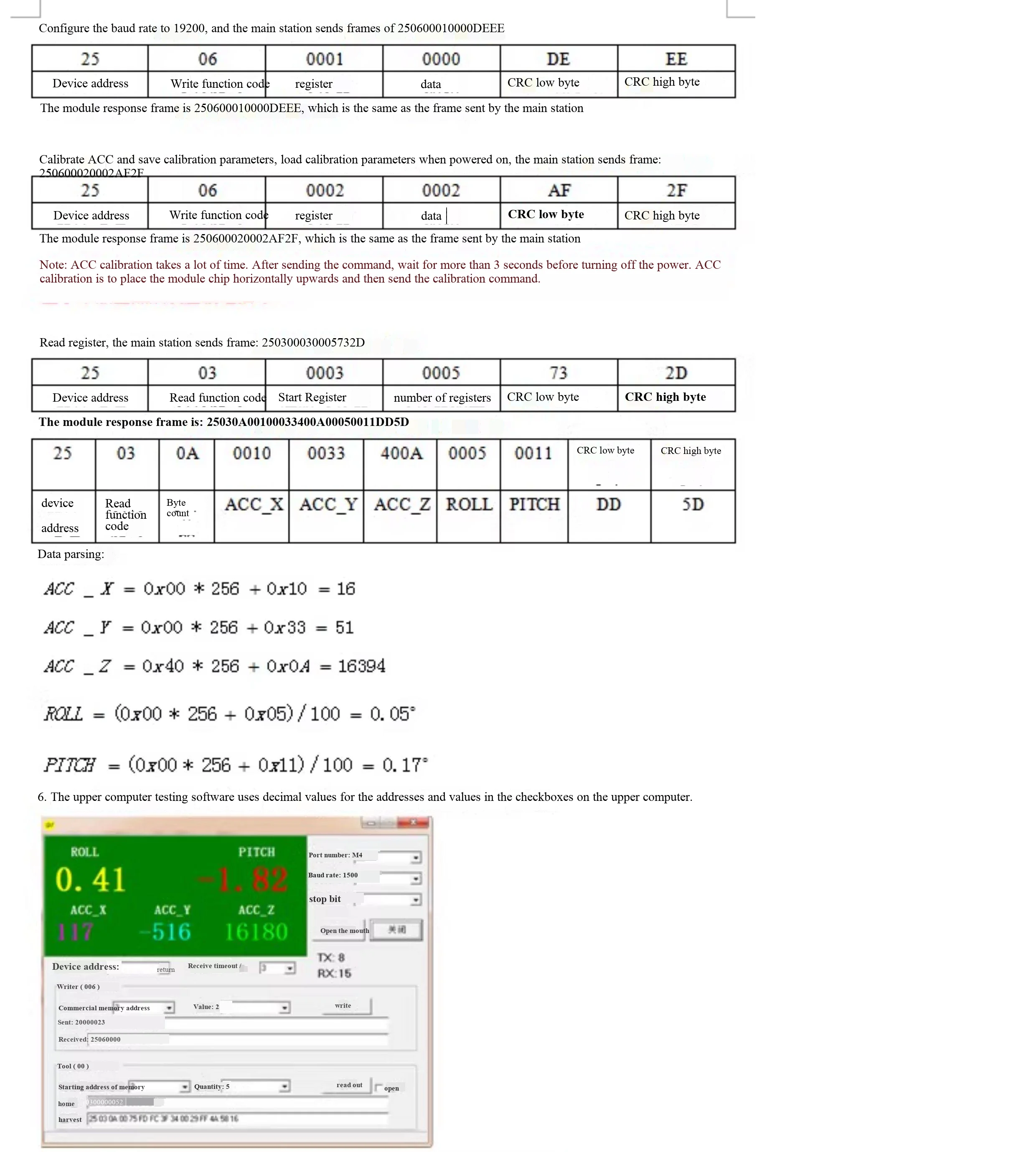 GY-485AC1 MODBUS 485 Statischer Zweiachsen-Neigungssensor und Dreiachsen-Beschleunigungssensormodul – Detail 5