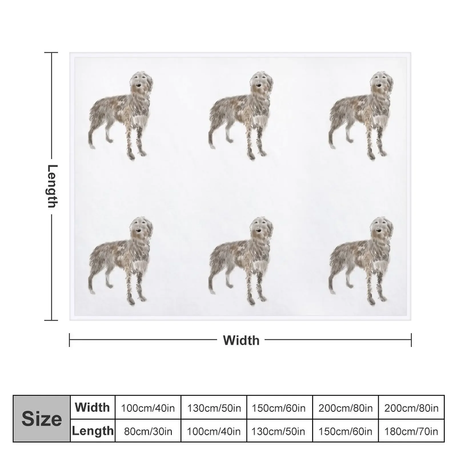 Deerhound Throw Blanket Decorative Sofa Personalized Gift Luxury Designer Luxury Throw Blankets