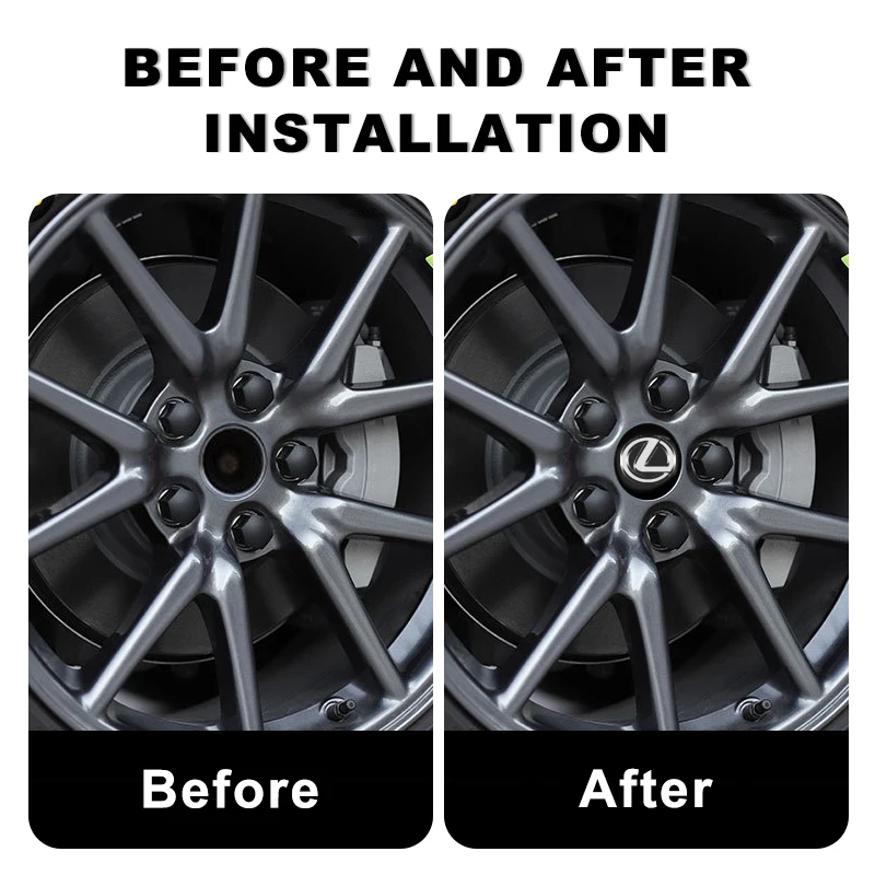 56 مللي متر سيارة عجلة مركز غطاء محور شعار ملصق عجلة لامع ورائع لكزس LS LC RZ RC IS350 ES300 GS350 CT200h GX460 LX570 220D 250 UX #6