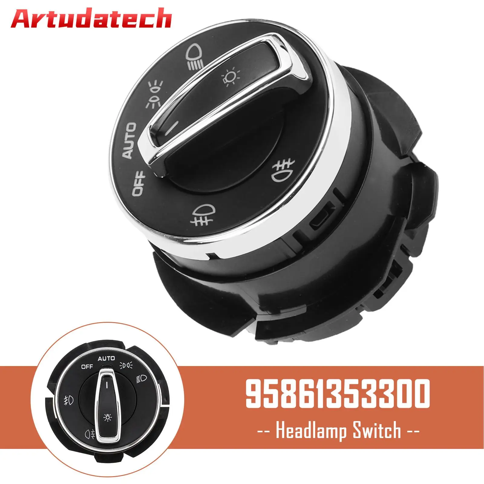 

Artudatech 95861353300 Переключатель фар для Porsche 2011-2016 Cayenne 2015-2018 Macan Автомобильные аксессуары