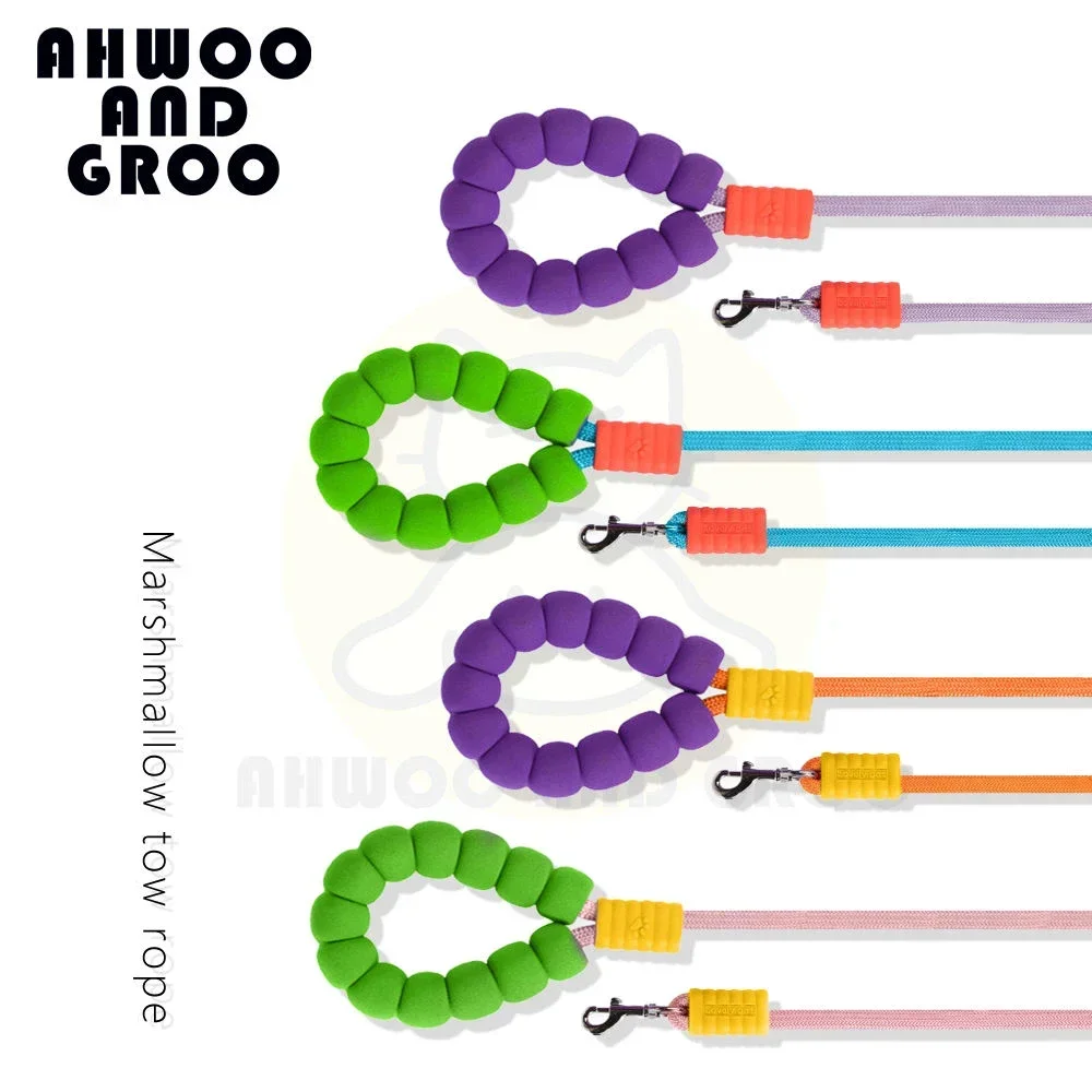 150/200/300cm Pet Dog Anti-impact Leads Macarons for Small Medium Large Dogs Walking Leash Outdoors Soft Grip Fashion Dog Leash