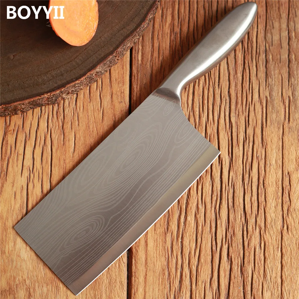 7 inch Slicing Knife All Steel Professional Kitchen Knife Meat Cleaver Stainless Steel Boning Knife Bread Cutting Kitchen Knife