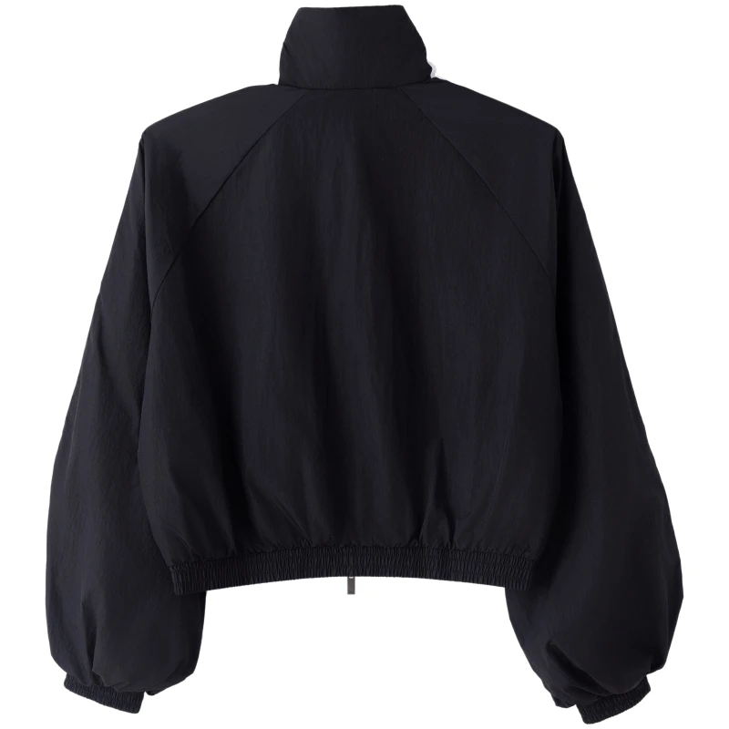 Adidas Trefoil Women's Solid Color Striped Sports Casual Stand Collar Jacket KY5045