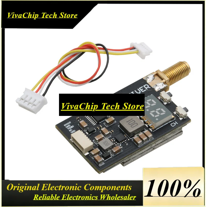 VIVaS1PCS RX1264-CPB 1.2G VRX Module 12V 120mA FPV Wireless Video Receiver 64-Channel Button-Selectable Support NTSC/PAL Video F