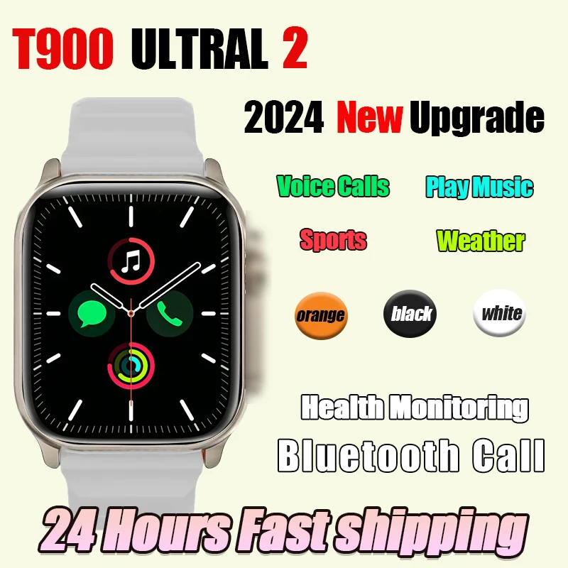

Новые часы T900 U2 Смарт-часы 49 мм 2025 Мужчины Женщины Bluetooth Вызов BT Музыкальные игры Беспроводная зарядка Смарт-часы