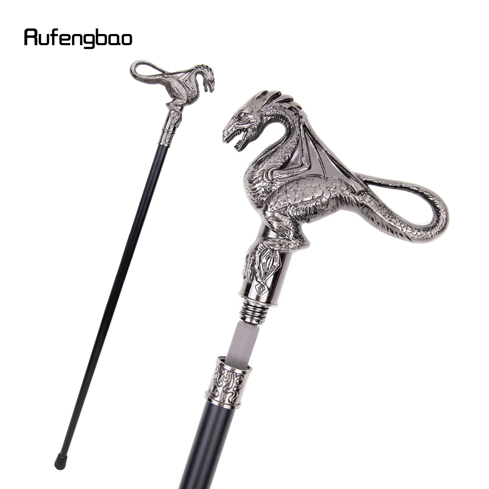 Dinosaur Tyrannosaurus Rex  Single Joint Walking Stick with Hidden Plate Self Defense Fashion Cane Plate Cosplay Crosier 93cm