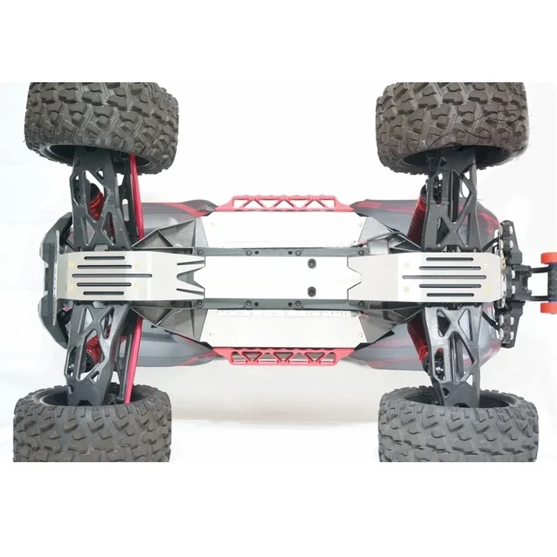 الفولاذ المقاوم للصدأ الهيكل الأمامي والخلفي درع لوح التزلج حامي ل 1/5 Traxxas X-MAXX XMAXX مركبة يتم التحكم بها عن بُعد سيارة ترقية أجزاء