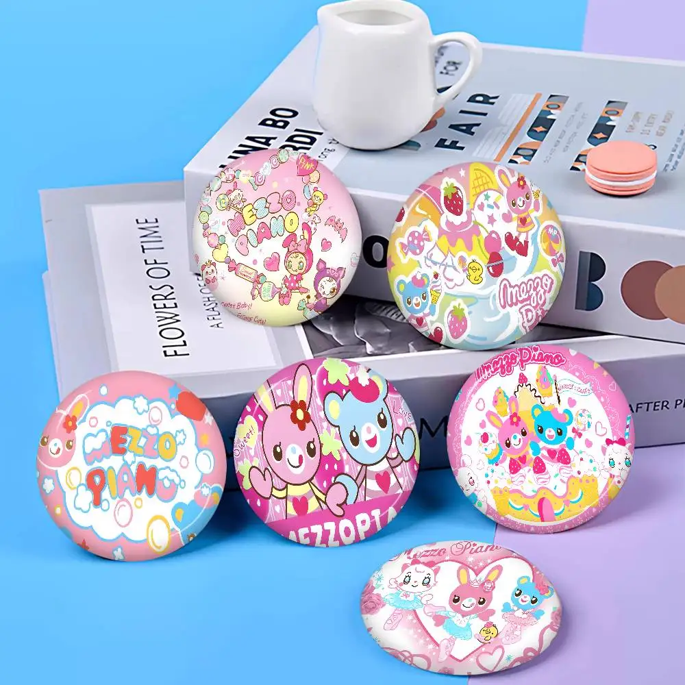 Brand M-Mezzo PianoS Creative Tinplate Soft Button Pins Animal Icon Brooch Lapel Backpack Badge Accessories Pin