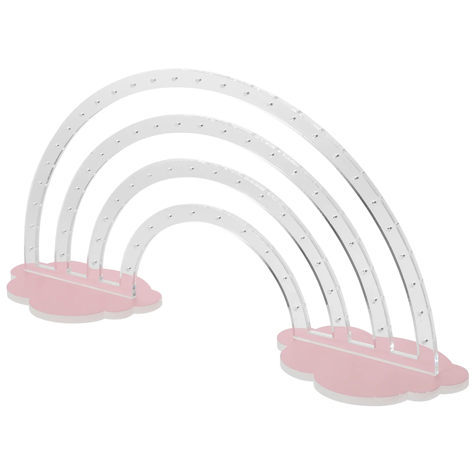 

Rainbow Shape Earring Holder Acrylic Jewelry Display Stand for Earrings Necklaces Rings Organizing Desktop Decor Earring