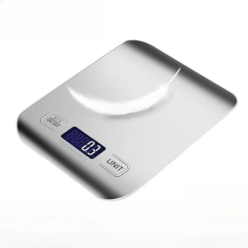 

Stainless Steel Electronic Kitchen Gram Weight, Household Small Electronic Scale 5kg Charging Gram Scale Food Baking Scale