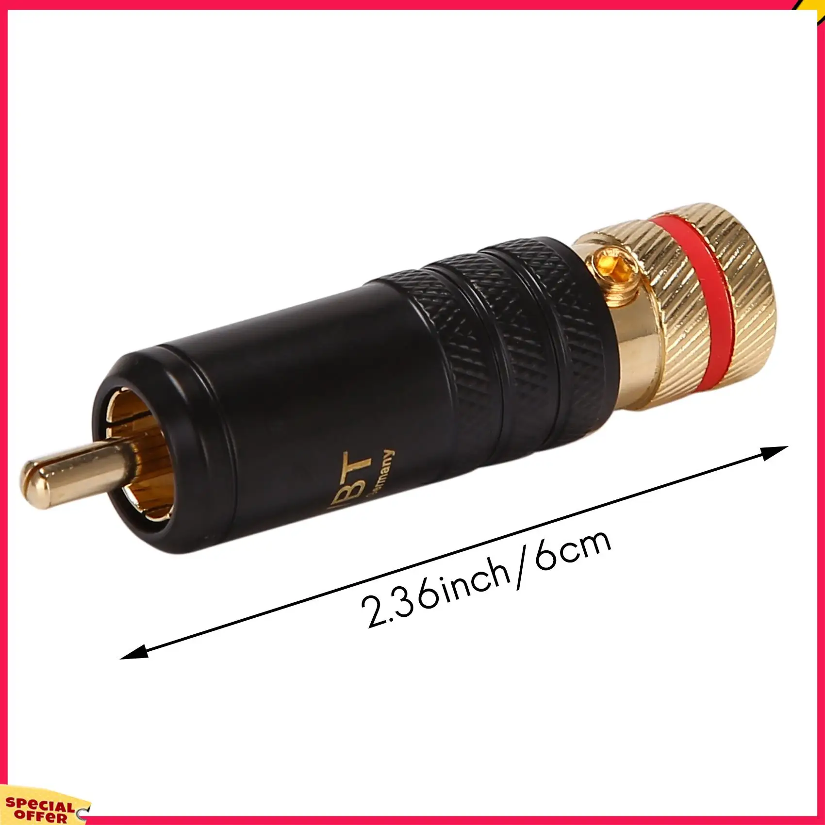 

A39M 4Pcs Rca Locking Plugs Audio Video Connectors