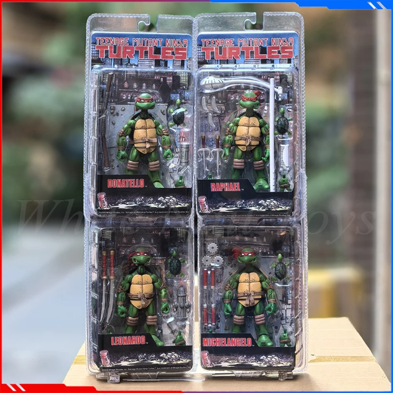 NECA Teenage Mutant Ninja Turtles 2008 Anime Figure TMNT Leo Raphael Action Figures 14cm 2025 New Children Toys Birthday Gift