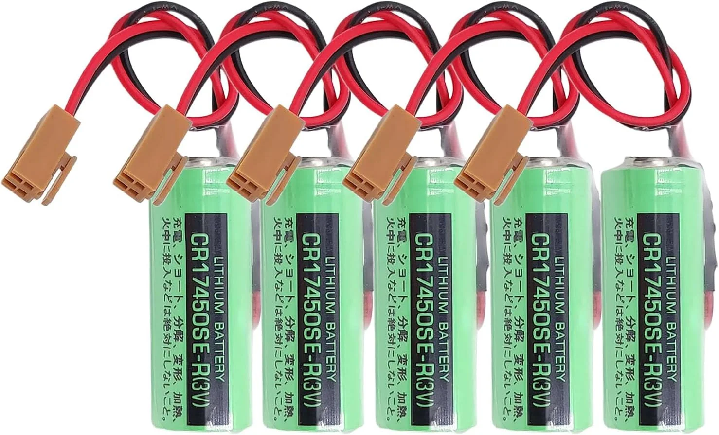 

(5 шт.) Батарея PLC CR17450SE-R 3V 2500mAh для FANUC A98L-0031-0012 A02B-0200-K102, аккумулятор для системы ЧПУ с 2-контактным разъемом