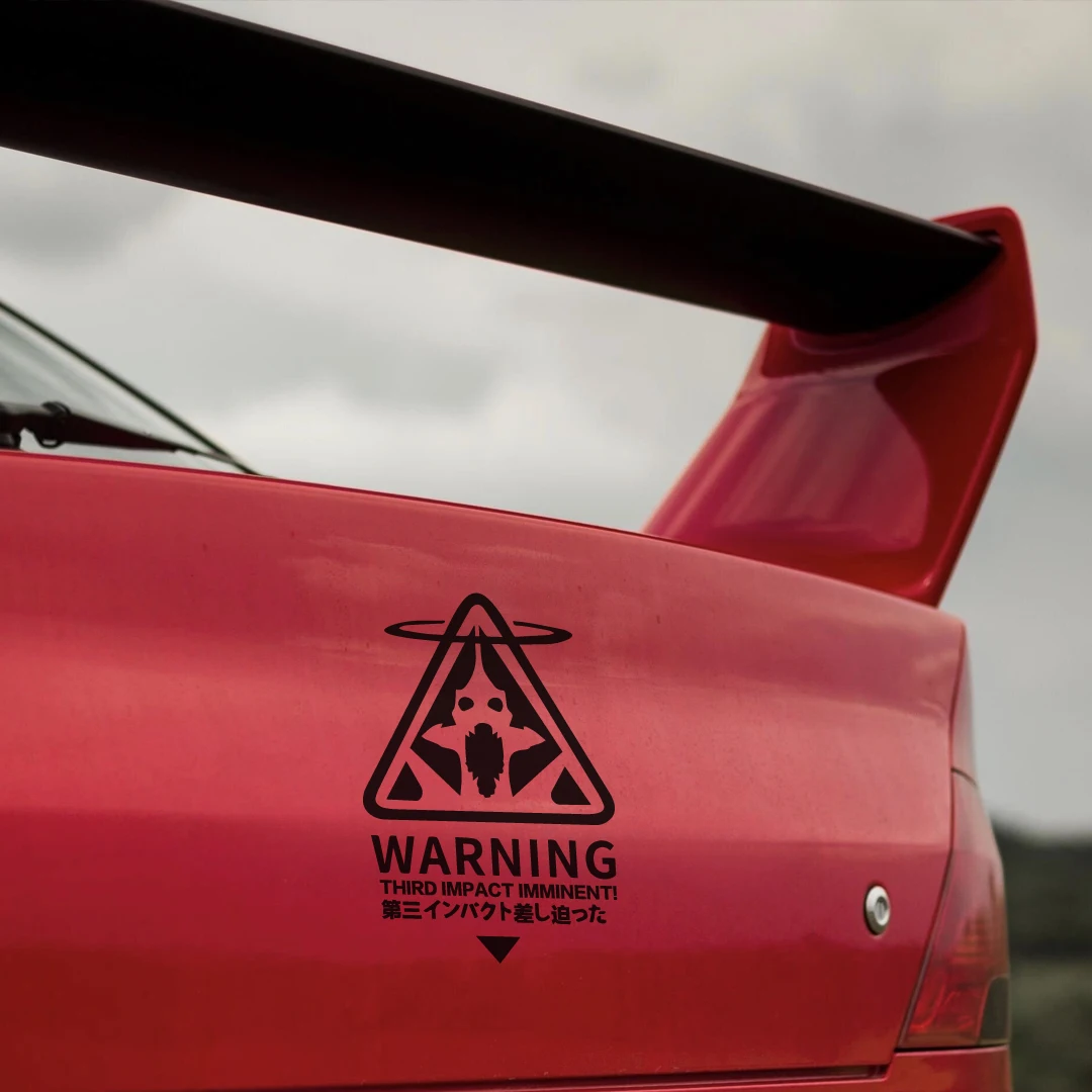 Autocollant de voiture créatif « Warrior Warning », décoration bidimensionnelle pour pare-chocs arrière et vitres, autocollant pour ordinateur portable et moto