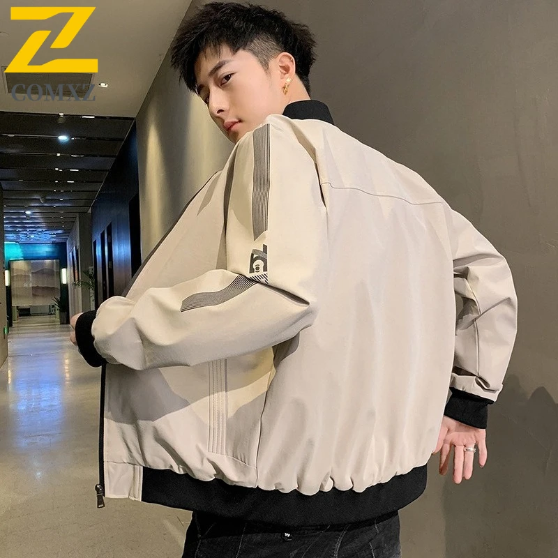 

Spring Trendy Brand Vertical Collar Jacket Korean Set-up Business Vertical Collar Slim-fit Jacket Outdoor Simple Style Men Wear
