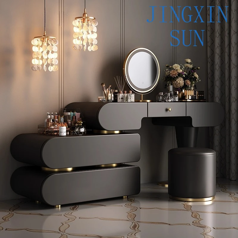 Rock Slab Luxury Modern Storage Cabinet Makeup Table Makeup Vanitie Chest Vanity Dressing Table Toiletries Desk Dressers Dresser