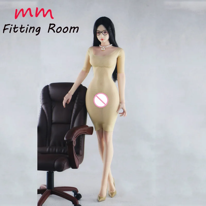 CUKE TOYS 1/6 Scale female soldier dress ultra-thin elastic bodycon dress model fit 12'' action figure doll body accessory