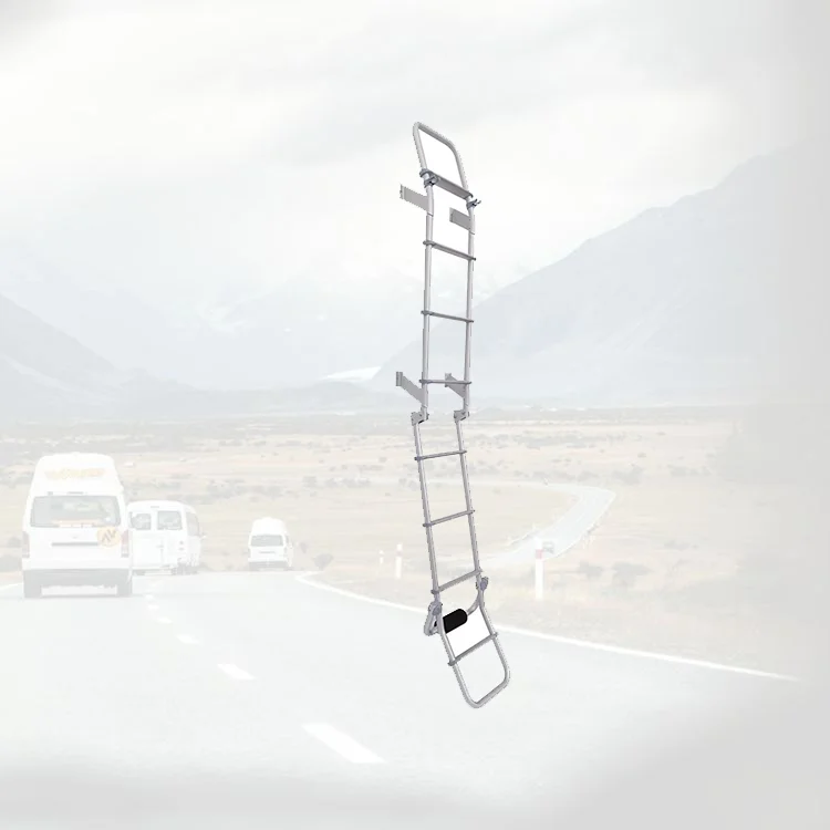 

High Tensile Aluminum Alloy RV Back Folding Ladder 6-7 Steps Rv Ladder Applied to caravan