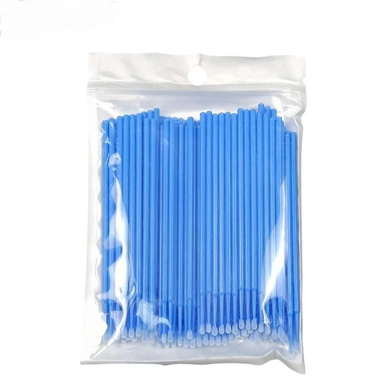 100 個歯科使い捨てマイクロアプリケーターブラシ綿棒液体アプリケーションと除去歯科用品オルソツール