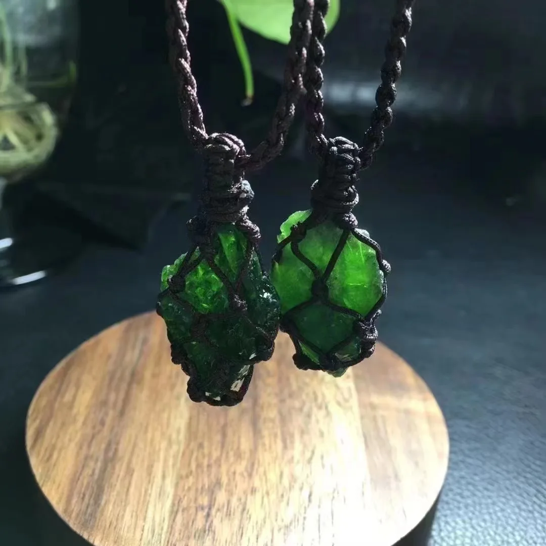 Unit One Handmade Piece With Natural Diopside Crystal Designed Pendant