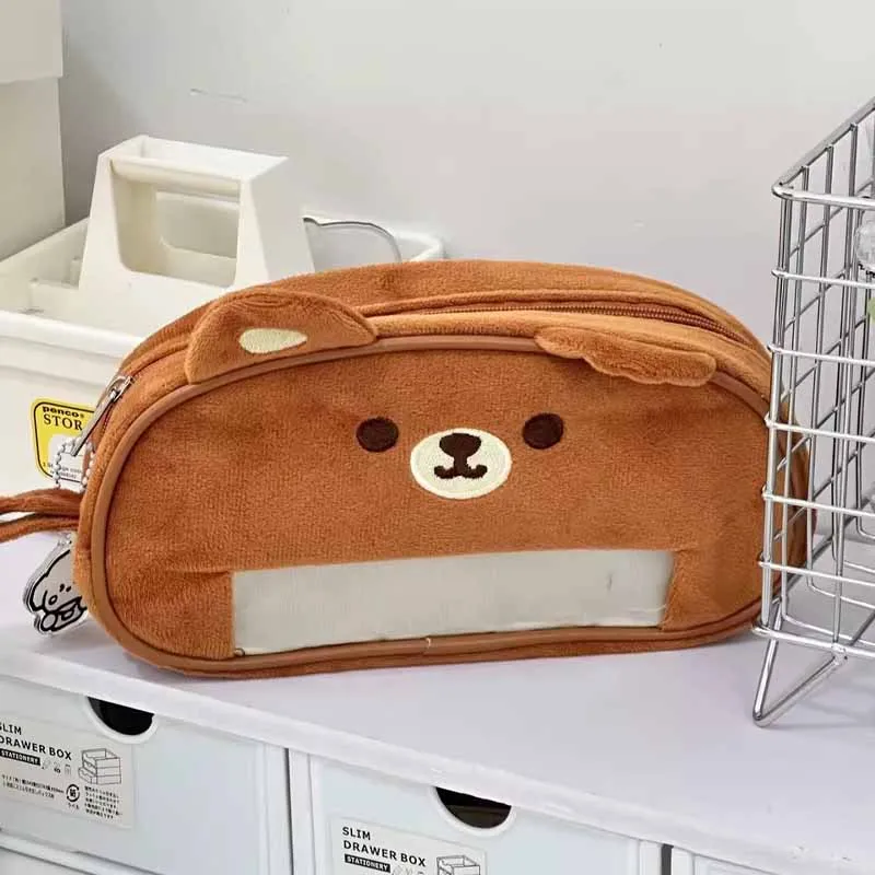 

Rilakkuma большой вместительный чехол для ручек, милый мультяшный аниме, ящик для хранения канцелярских принадлежностей, высокая красота, студенческий обучающий держатель для ручек, игрушка в подарок