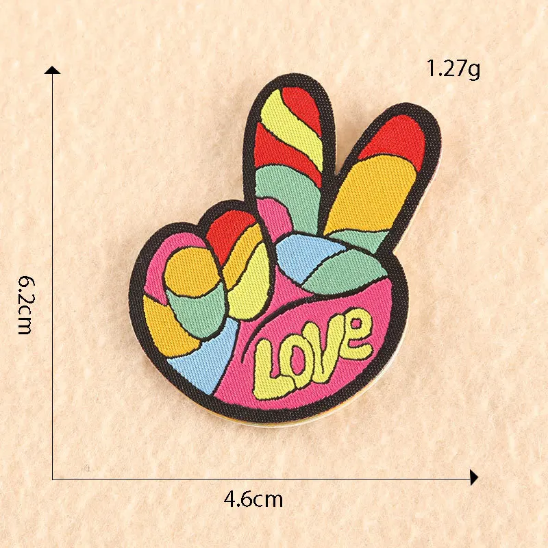 Patches Für Jacken Outdoor Thermocollant Rock Eisen Auf Kleidung 6X4 Landschaft Raum Ufo Bus Kompass Augen Kirsche Stickerei kleine – Detail 12