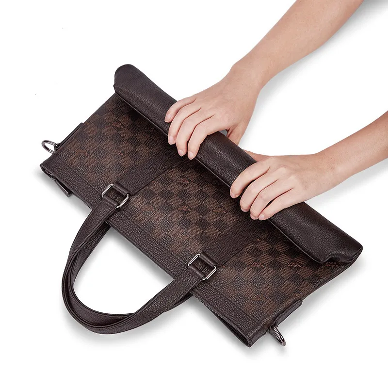 Single Shoulder Crossbody Handheld Casual British Style Briefcase Zipper Travel Men's Laptop Messenger Luxury Brand Men Bag