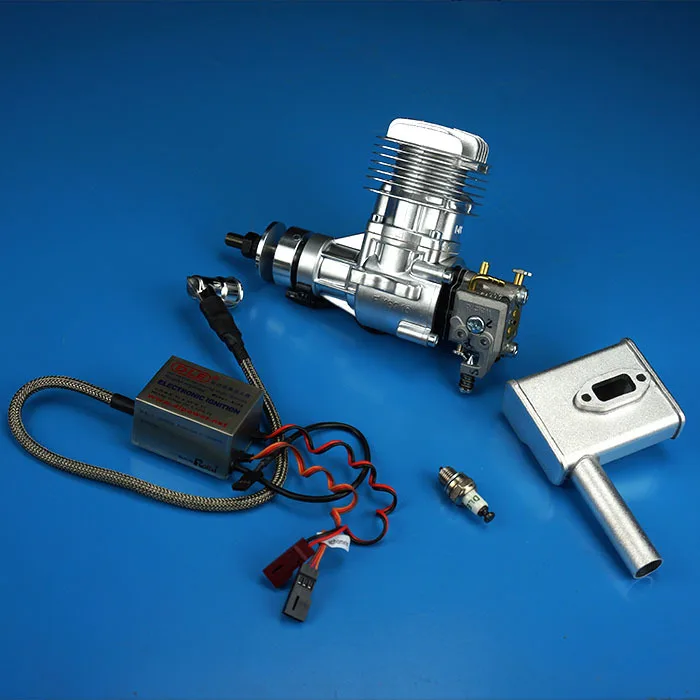 DLE20 model aircraft engine two-stroke single-cylinder side exhaust natural air-cooled hand start 20CC displacement, (Instrument