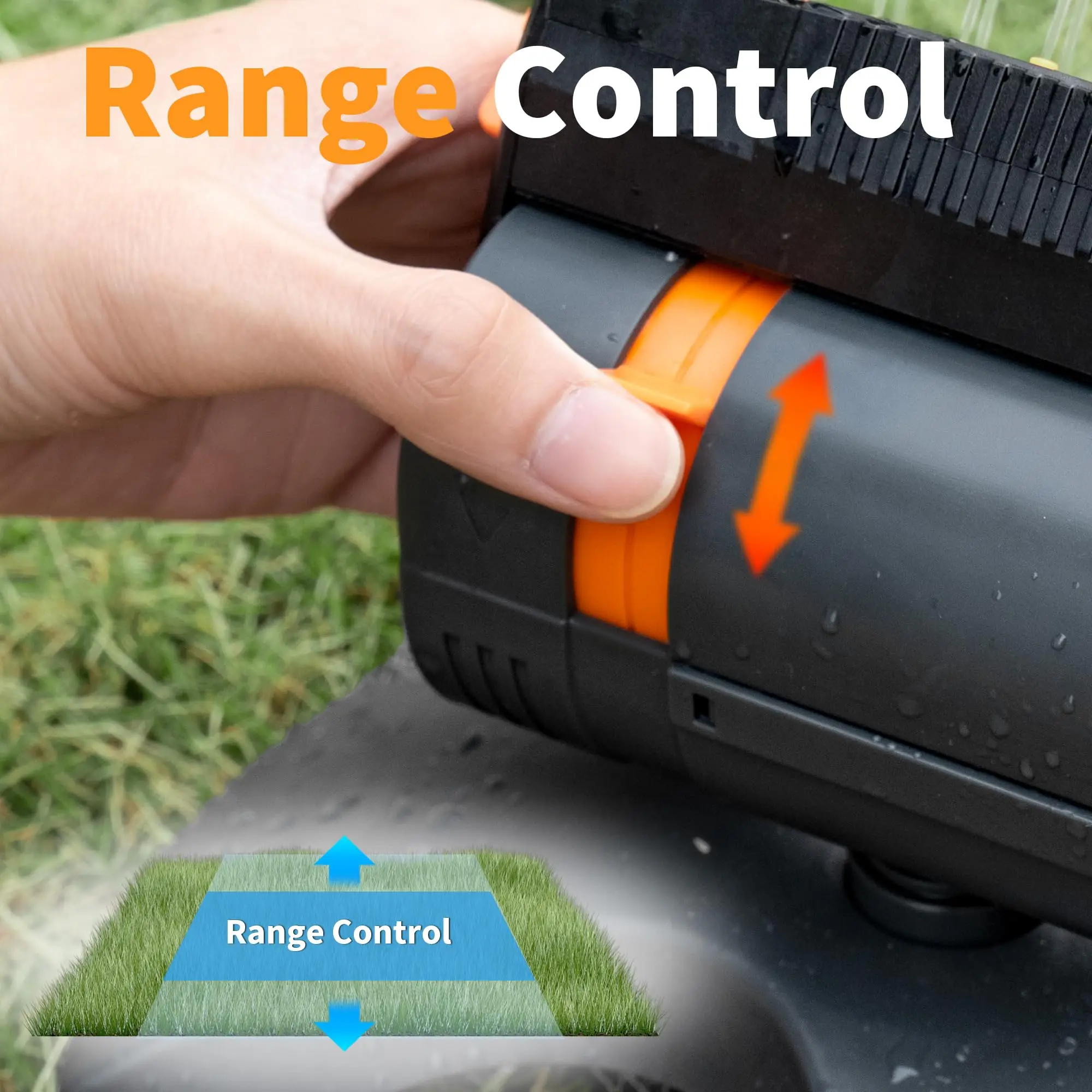 Mini Oscillating Sprinkler Adjustable Rotating Lawn Sprinkler 16 Holes Irrigation Watering System for Outdoor Yard Garden