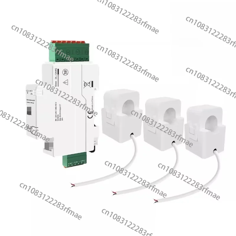 120A Zigbee WiFi Din-rail Energy Meter 3 Phase Power Monitor Work with Tuya Withdrawable Split-core CTs 220V 240V