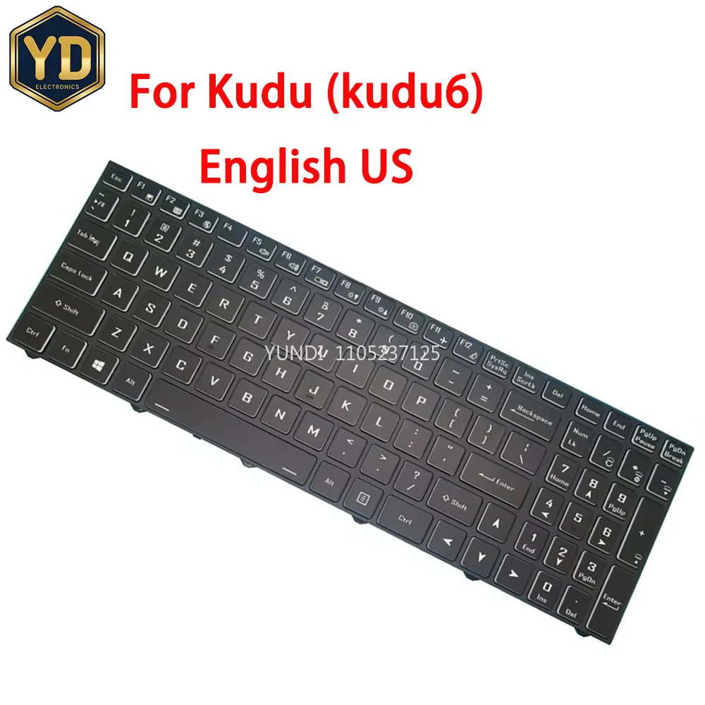 

YD Laptop Keyboard For System76 For Kudu (kudu6) English US With Backlit Black New