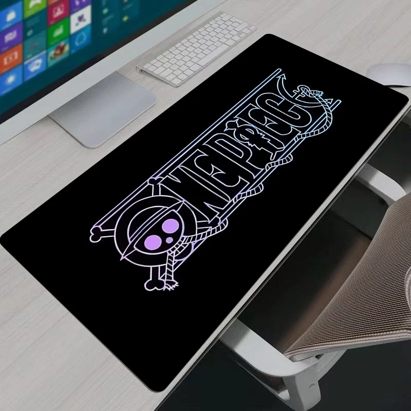 Alfombrilla de ratón para ordenador portátil, alfombrilla para teclado y ratón, juego japonés, Anime, logotipo de una pieza, alfombrilla grande para ratón, teclados, decoración para jugadores, alfombrilla de escritorio
