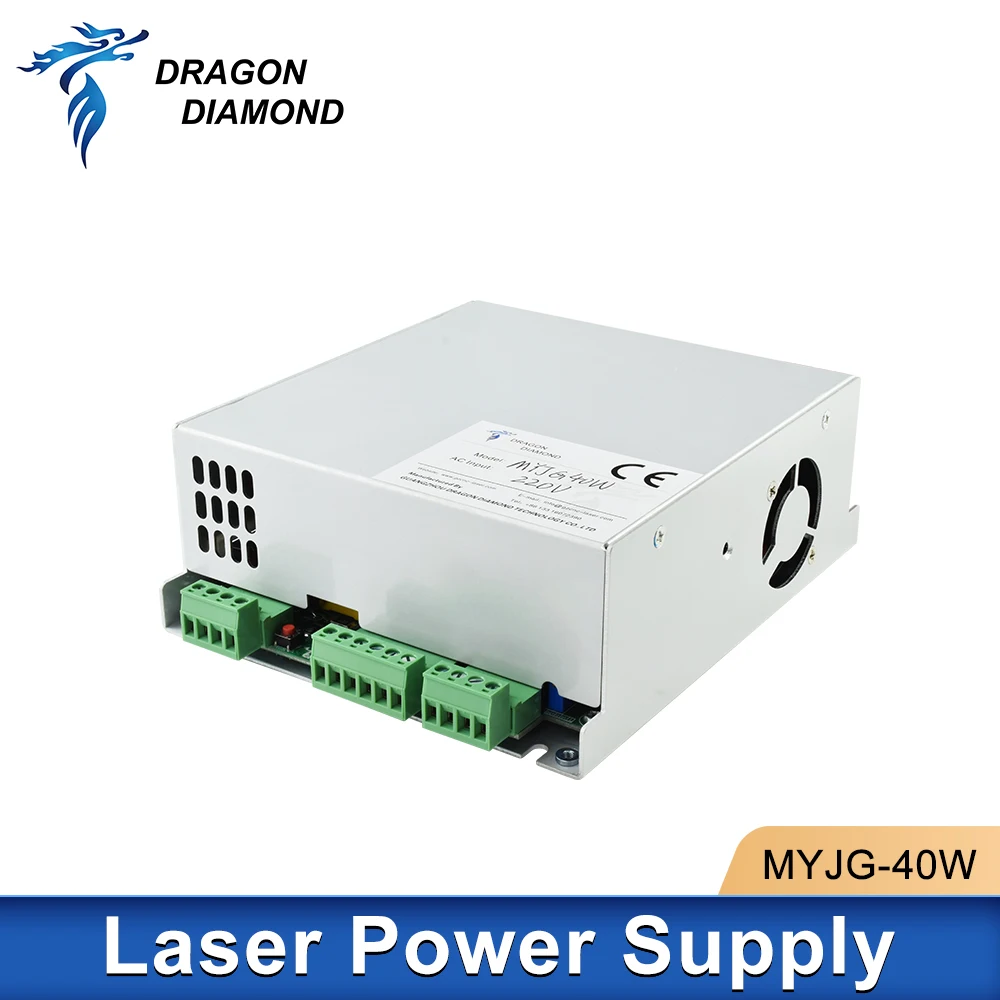 DRAGON DIAMOND K40 seria MYJG 40w zasilacz lasera CO2 110V/220V do maszyny do grawerowania rur laserowych