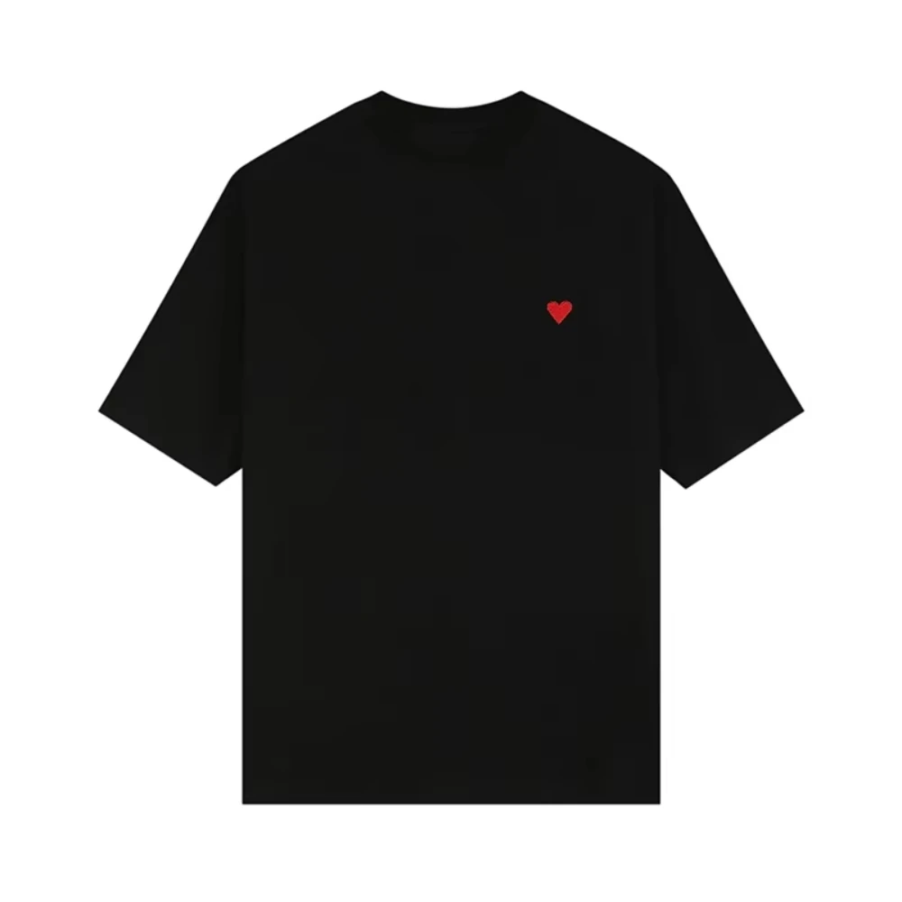 2026 new Heart-shaped printed T-shirt - Children's summer short-sleeved fashionable T-shirt for casual wear - Streetwear