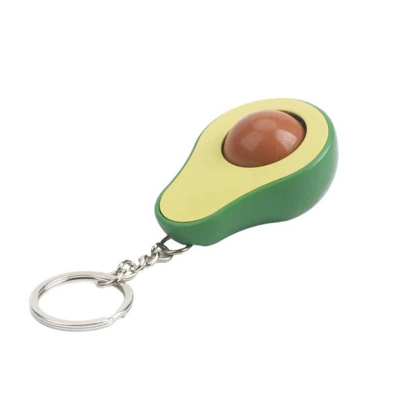 652F Novelty Avocado Keychain Cute Fruit Shaped Stress Reliever Avocado Stress Relief Keychain Plastic Material for Keys Bags