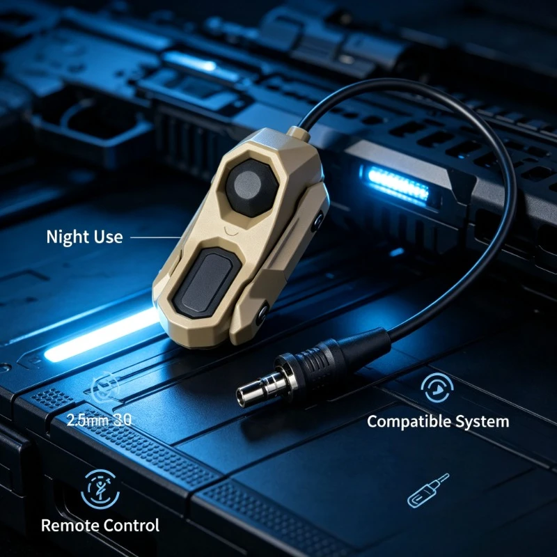 1. Hobby DIY Light Control Accessory, Wire‑Operated Dual‑Button Pressure Switch With Dual 2.5mm Audio Plugs