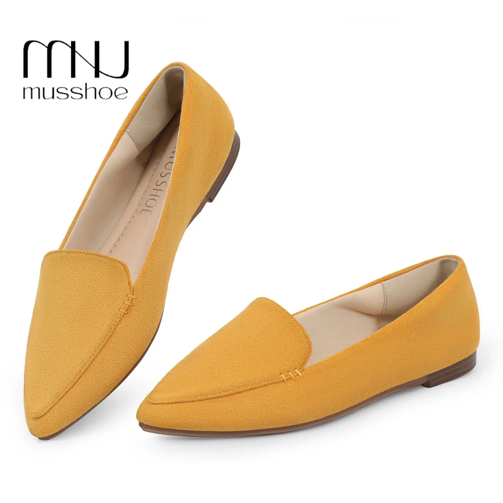 

MUSSHOE Shoes for Women 2024 Fashion Pointed Toe Women's Flat Shoes Comfortable Soft Soled Ladies Casual Shoes Zapatos De Mujer