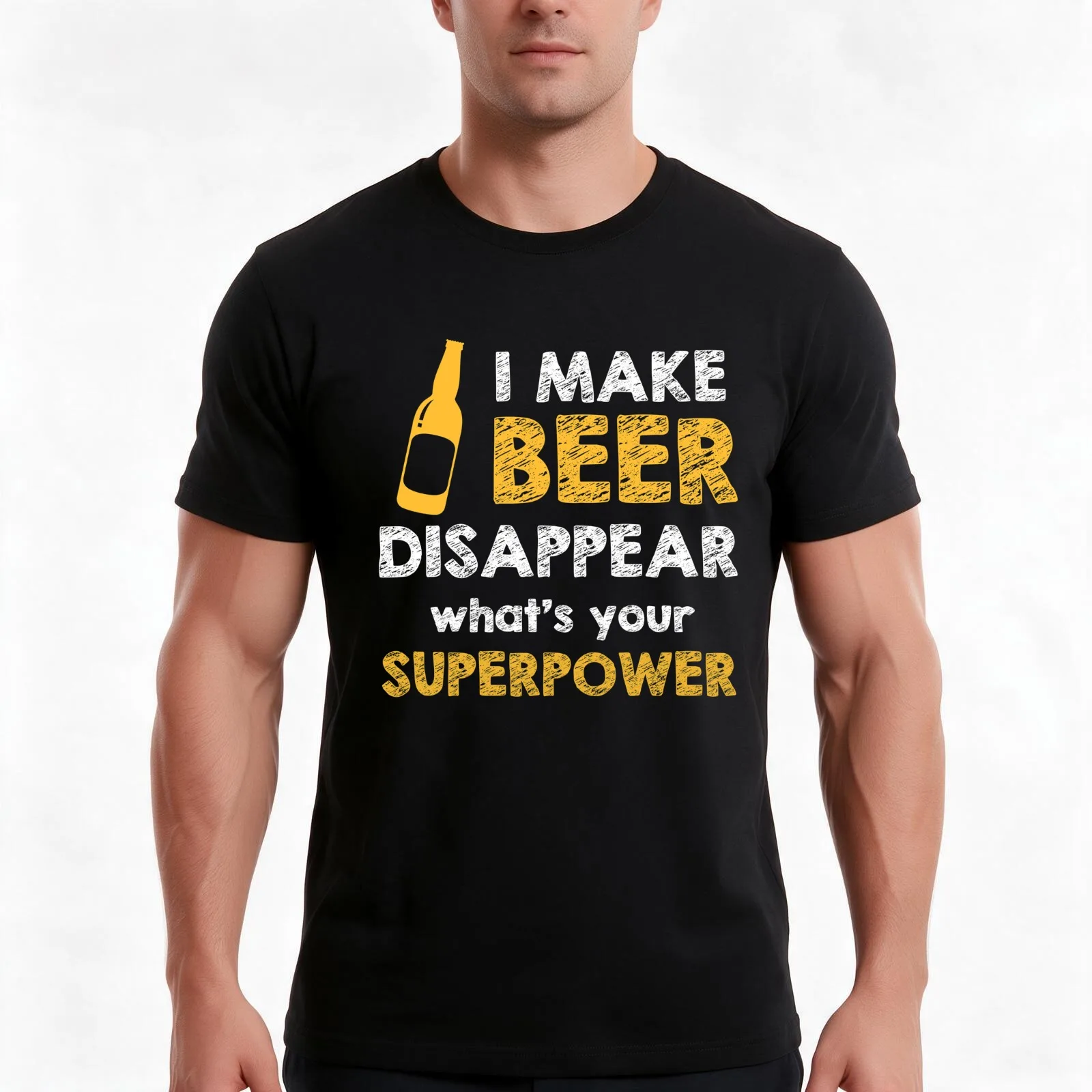 I Make Beer Disappear What Is Your Superpower T-Shirt Summer Casual Cotton Tee Oversized Streetwear Tops Unisex Men Women