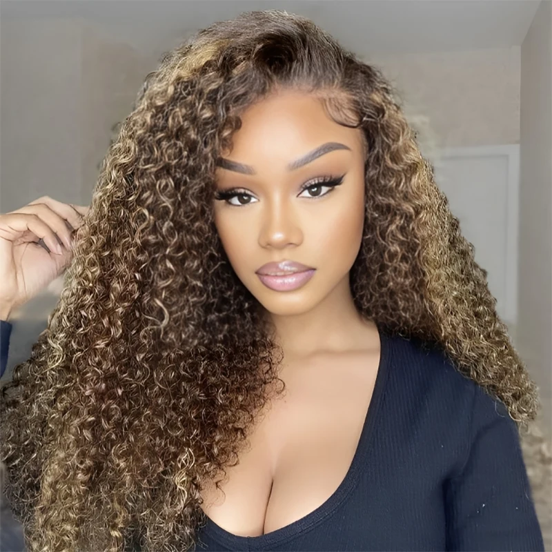 Curly Human Hair Wig 30 40 Inch Highlight HD Lace Frontal Wig 13x6 Deep Wave 100% Choice For Women Cheap Wigs On Sale Clearance