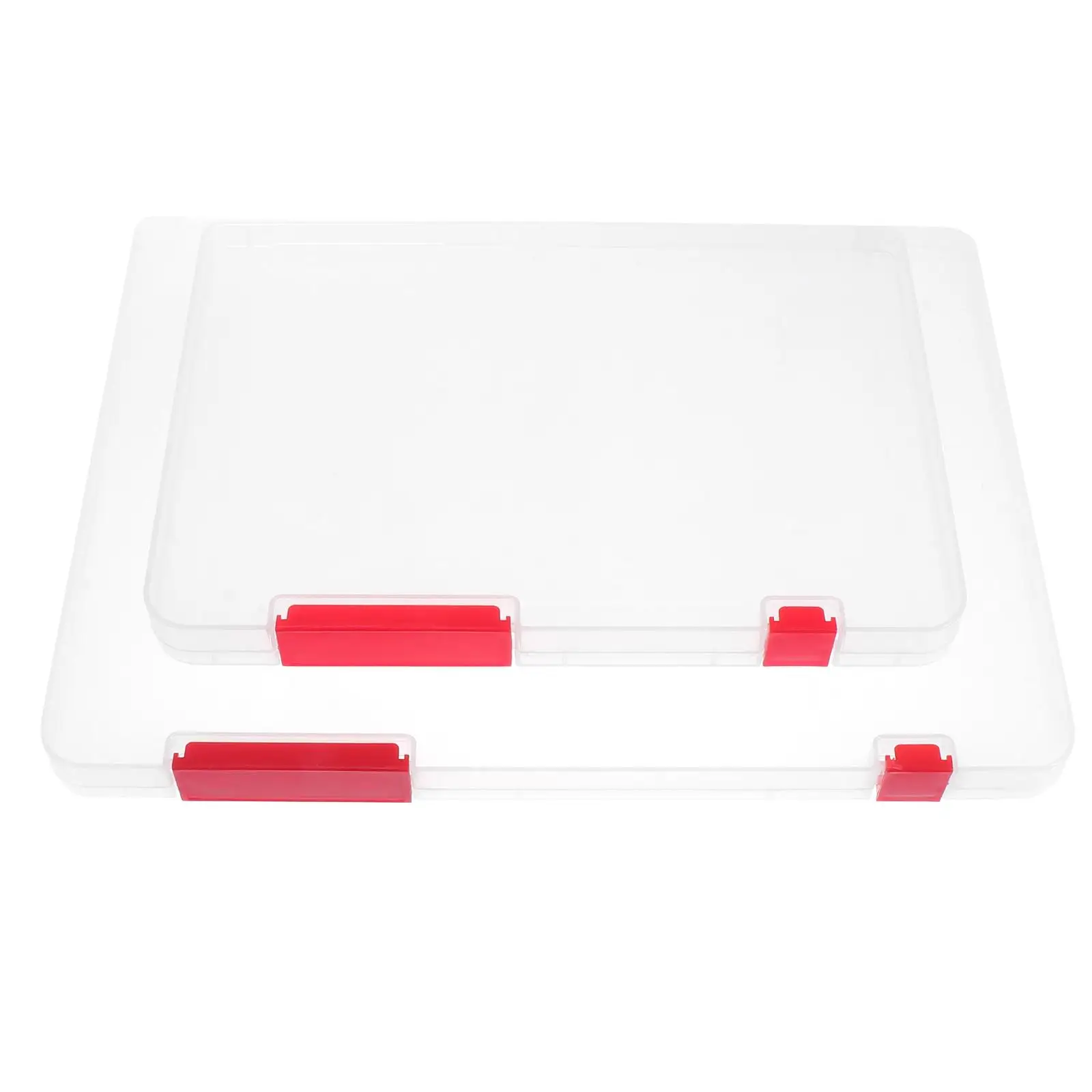 2 Pcs File Boxes Storage A5 Folder School Supplies Desktop Notes Organizer Red Case Office
